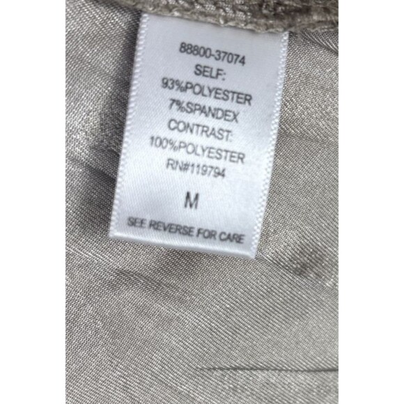 One World Live And Let Live Womens Boho Cardigan Size M Brown Gold Long Sleeve - Picture 6 of 6